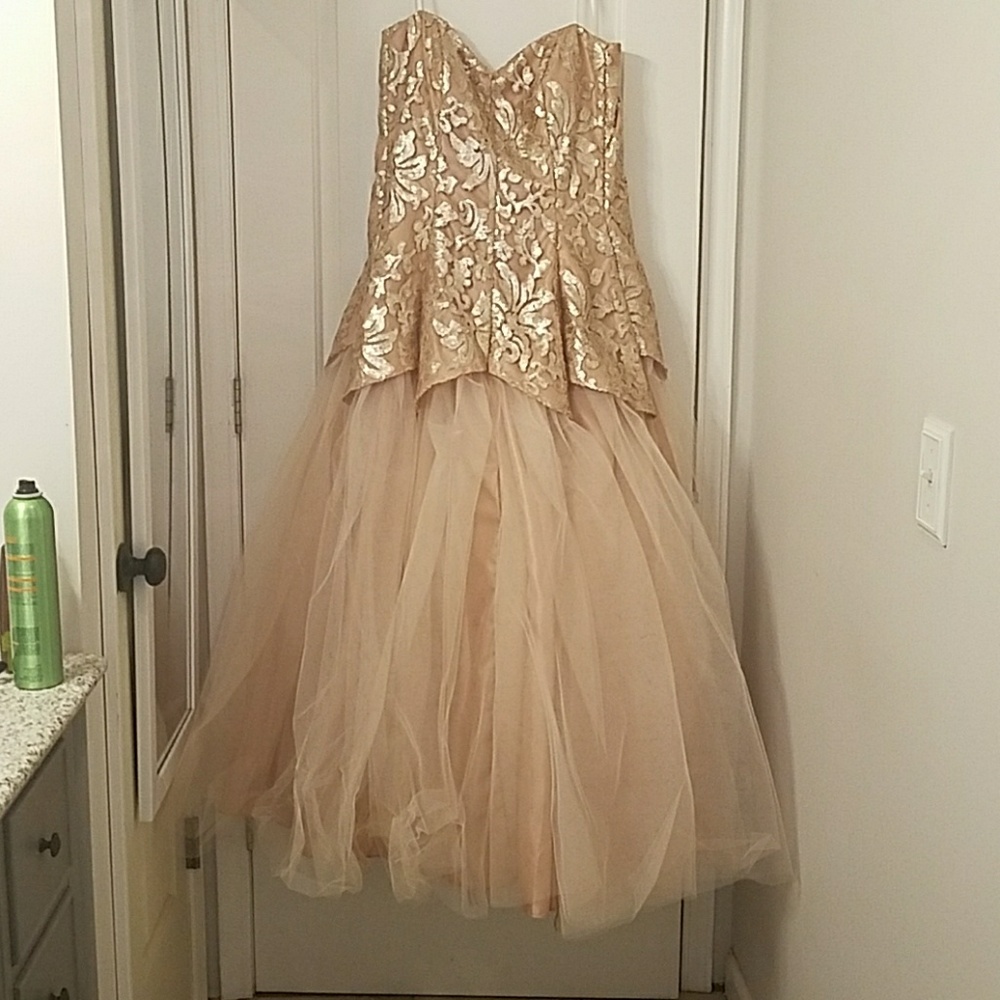 Rose Gold Deb Prom Dress